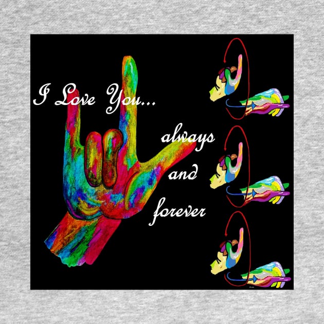 ASL I Love You Always and Forever by EloiseART